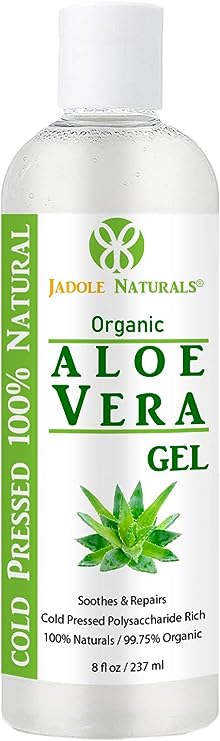 Organic Aloe Vera Gel Relieves Sunburn 8oz
