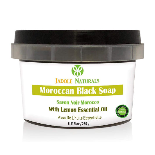 Moroccan Black Soap with Lemon Essential Oil 250g