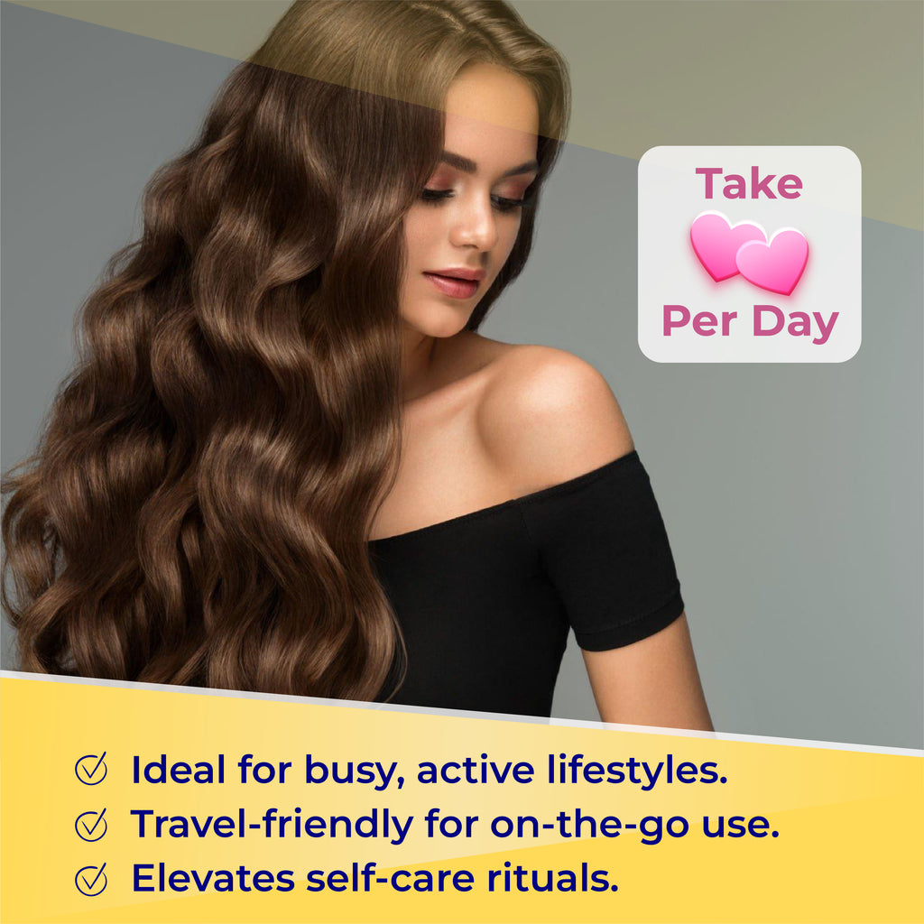 Hair Vitamins 60 Gummies with Vitamin C, Biotin & Folic Acid Jadole