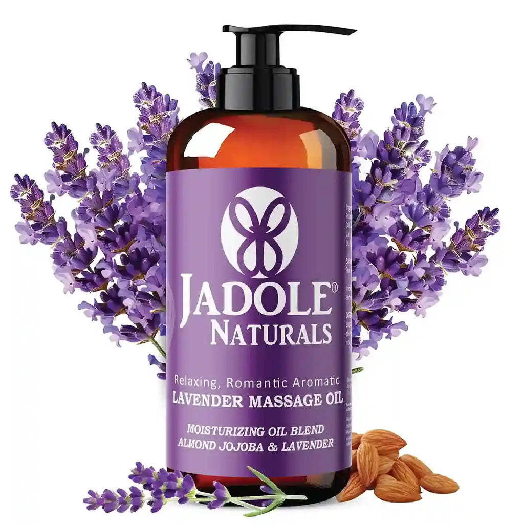 Lavender Massage Oil 240ml For Body Massage, - Jadole Naturals